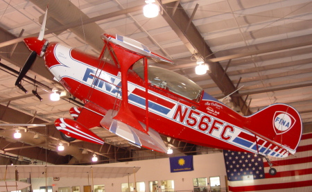 fina_plane_sm Airplanes hang from the ceiling of the museum.