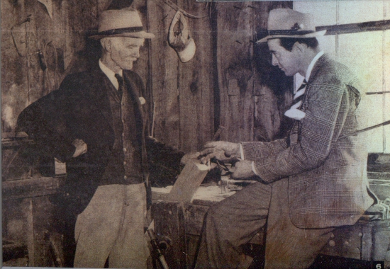 My great-grandfather, Frazier Corron, consulting Sam Snead on golf club design.