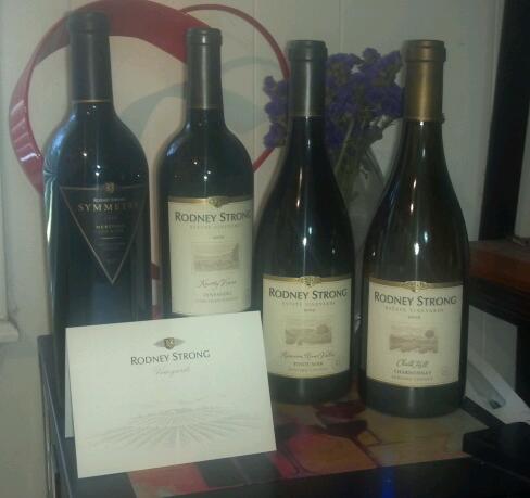Rodney Strong Chardonnay, Pinot Noir, Zinfandel and Symmetry Meritage