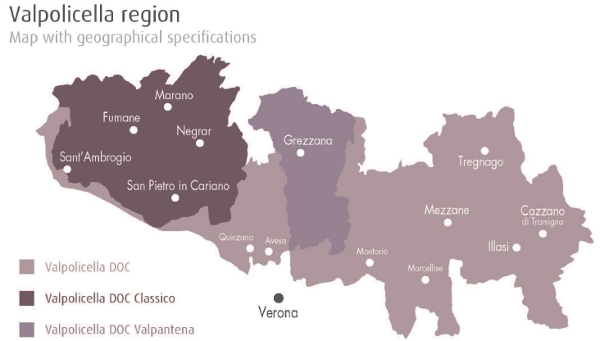 Valpolicella Region Map