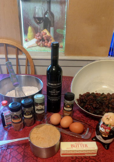 All ingredients needed for fruit port bars