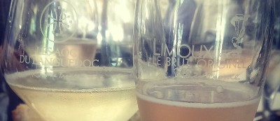 Glasses of sparkling wine from Limoux